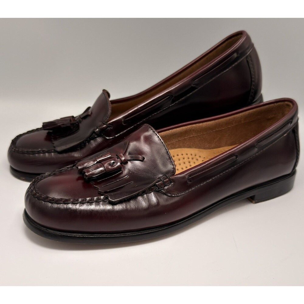 Vintage GH Bass Weejuns Jackie Tassel Loafers Burgundy Leather Women’s 9.5 M